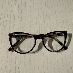 Brand new blue light filtering Warby Parker Shea glasses in burnt lemon tortoise